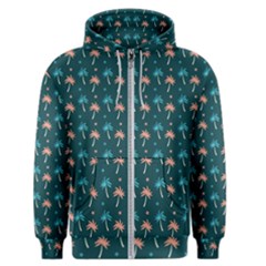 Summer Palms Pattern Men s Zipper Hoodie