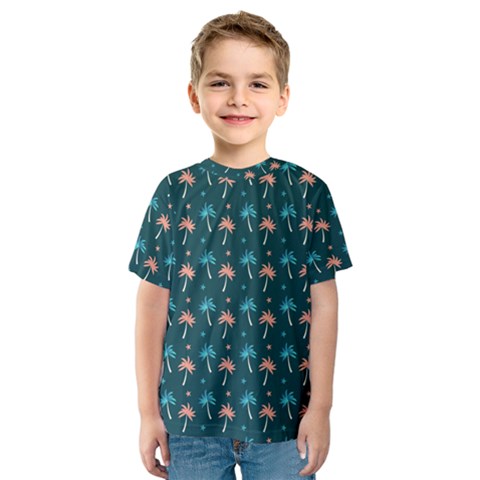 Summer Palms Pattern Kids  Sport Mesh Tee by TastefulDesigns