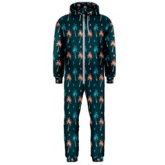 Summer Palms Pattern Hooded Jumpsuit (men) 