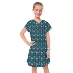 Summer Palms Pattern Kids  Drop Waist Dress by TastefulDesigns