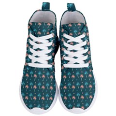 Summer Palms Pattern Women s Lightweight High Top Sneakers by TastefulDesigns