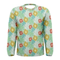 Vintage Floral Summer Pattern Men s Long Sleeve Tee