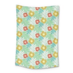 Vintage Floral Summer Pattern Small Tapestry