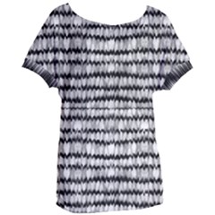 Abstract Wavy Black And White Pattern Women s Oversized Tee by dflcprints