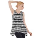 Abstract Wavy Black And White Pattern Side Drop Tank Tunic View1