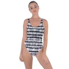 Abstract Wavy Black And White Pattern Bring Sexy Back Swimsuit by dflcprints