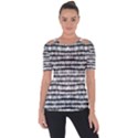 Abstract Wavy Black And White Pattern Short Sleeve Top View1