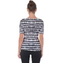 Abstract Wavy Black And White Pattern Short Sleeve Top View2