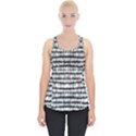 Abstract Wavy Black And White Pattern Piece Up Tank Top View1