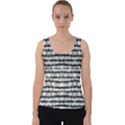 Abstract Wavy Black And White Pattern Velvet Tank Top View1