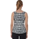 Abstract Wavy Black And White Pattern Velvet Tank Top View2