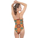 Misc shapes on an orange background                                   Classic One Shoulder Swimsuit View2