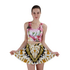 Hearts In A Field Of Fantasy Flowers In Bloom Mini Skirt