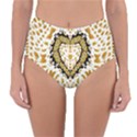 Hearts In A Field Of Fantasy Flowers In Bloom Reversible High-Waist Bikini Bottoms View1