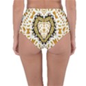 Hearts In A Field Of Fantasy Flowers In Bloom Reversible High-Waist Bikini Bottoms View2