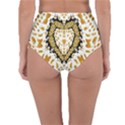 Hearts In A Field Of Fantasy Flowers In Bloom Reversible High-Waist Bikini Bottoms View4