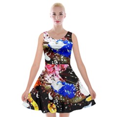 Smashed Butterfly 5 Velvet Skater Dress by bestdesignintheworld