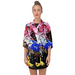 Smashed Butterfly 5 Half Sleeve Chiffon Kimono