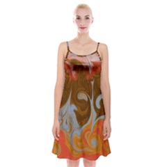 Fire And Water Spaghetti Strap Velvet Dress by digitaldivadesigns