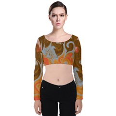 Fire And Water Velvet Crop Top