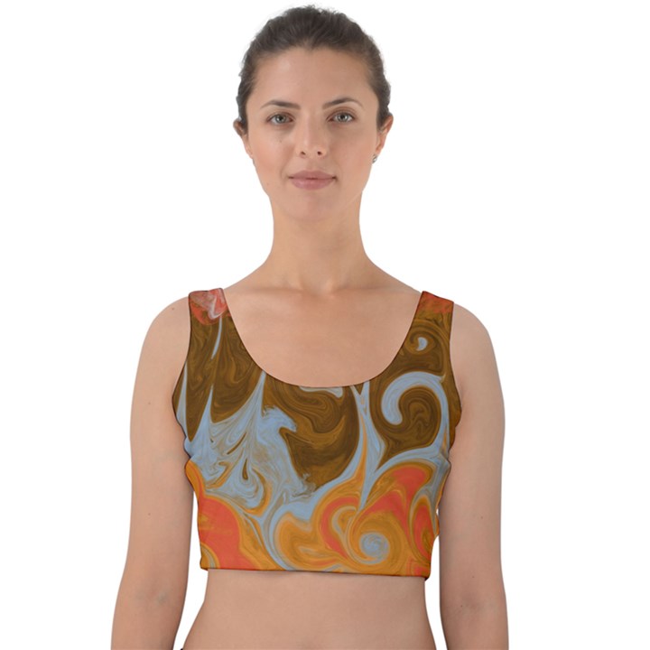 Fire and Water Velvet Crop Top