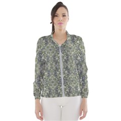 Modern Noveau Floral Collage Pattern Windbreaker (women) by dflcprints