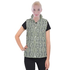 Modern Noveau Floral Collage Pattern Women s Button Up Vest by dflcprints