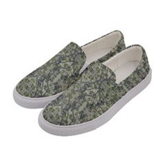 Modern Noveau Floral Collage Pattern Women s Canvas Slip Ons by dflcprints