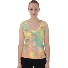 Pink Pastel Abstract Velvet Tank Top by digitaldivadesigns