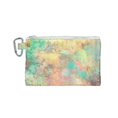 Pink Pastel Abstract Canvas Cosmetic Bag (small) by digitaldivadesigns