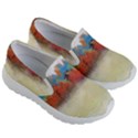 Colorful Tree Landscape in Orange and Blue Kid s Lightweight Slip Ons View3