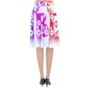 Good Vibes Rainbow Floral Typography Flared Midi Skirt View2