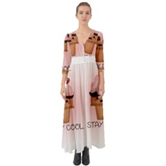 Stay Cool Button Up Boho Maxi Dress