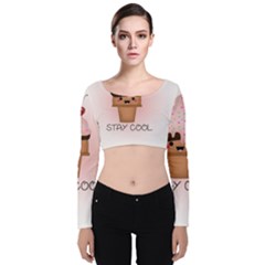 Stay Cool Velvet Crop Top