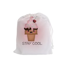 Stay Cool Drawstring Pouches (large)  by ZephyyrDesigns