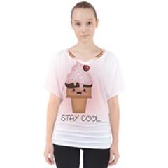 Stay Cool V-neck Dolman Drape Top