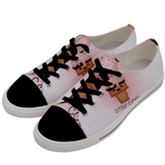 Stay Cool Men s Low Top Canvas Sneakers by ZephyyrDesigns