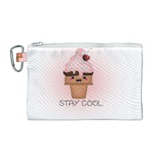 Stay Cool Canvas Cosmetic Bag (medium) by ZephyyrDesigns