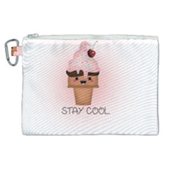 Stay Cool Canvas Cosmetic Bag (xl) by ZephyyrDesigns