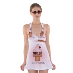 Stay Cool Halter Dress Swimsuit  by ZephyyrDesigns