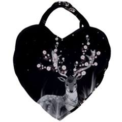 Deer Giant Heart Shaped Tote by ZephyyrDesigns