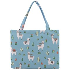 Lama And Cactus Pattern Mini Tote Bag by Valentinaart