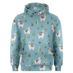 Lama And Cactus Pattern Men s Overhead Hoodie by Valentinaart