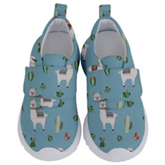 Lama And Cactus Pattern Velcro Strap Shoes by Valentinaart