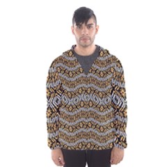 Modern Wavy Geometric Pattern Hooded Windbreaker (men) by dflcprints