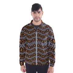 Modern Wavy Geometric Pattern Windbreaker (men) by dflcprints