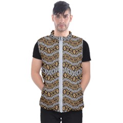 Modern Wavy Geometric Pattern Men s Puffer Vest by dflcprints