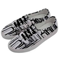 Black And White City Men s Classic Low Top Sneakers by digitaldivadesigns