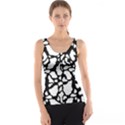 White On Black Cow Skin Tank Top View1