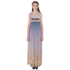 Pink Beige Elephant Skin Empire Waist Maxi Dress by LoolyElzayat